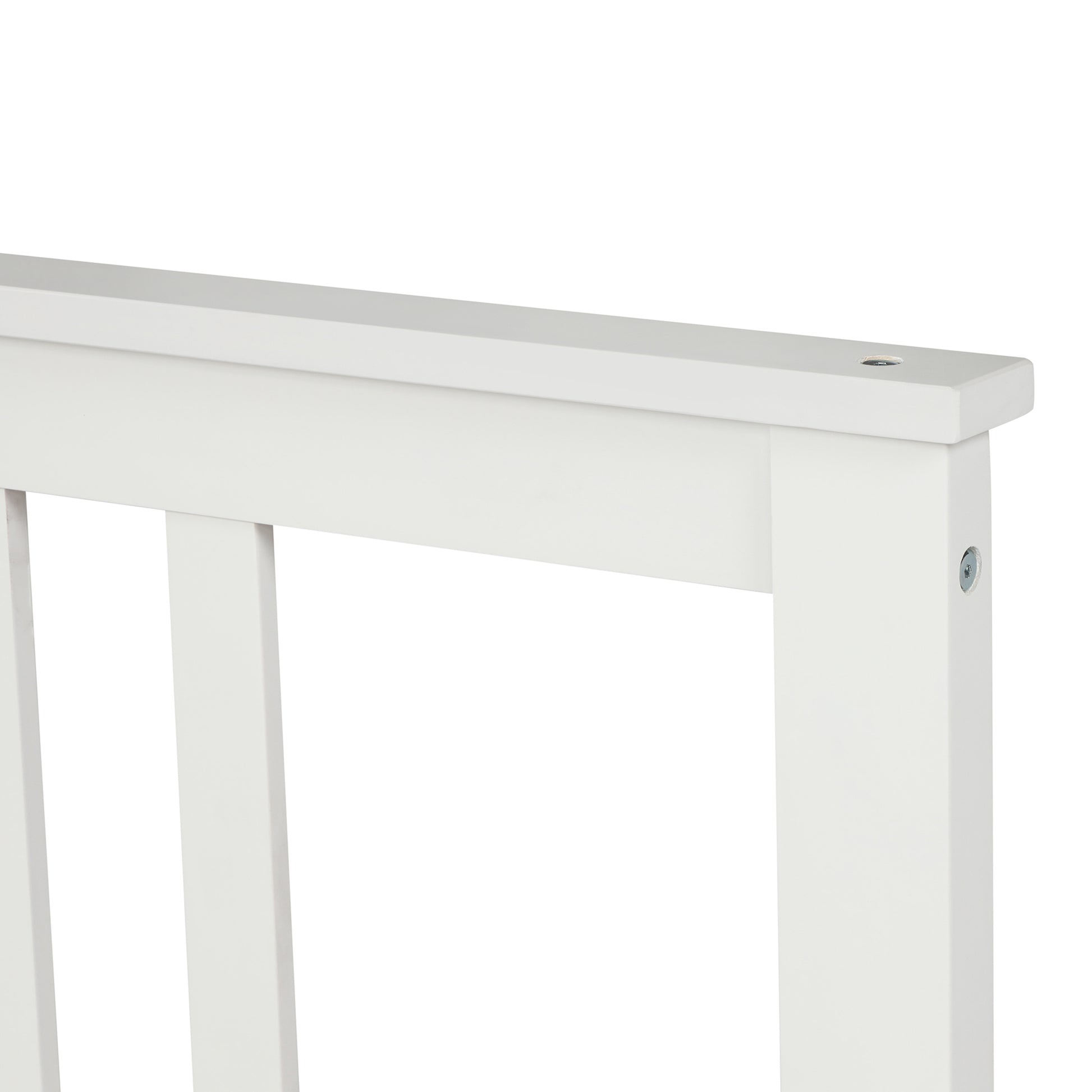 Wood Platform Bed Frame with Headboard and Footboard White RT - Home Brains And Brawn