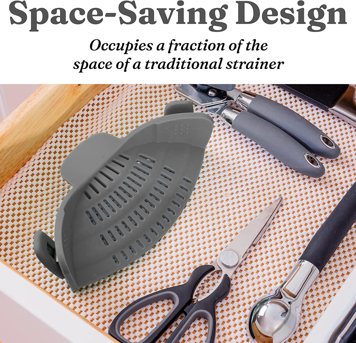 Kitchen Snap N Strain Pot Strainer and Pasta Strainer - Home Brains And Brawn
