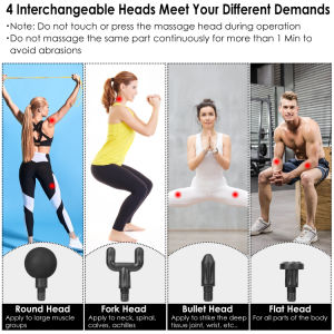 Percussion Massage Gun USB Type C Rechargeable Deep Tissue Vibration Massager - Home Brains And Brawn