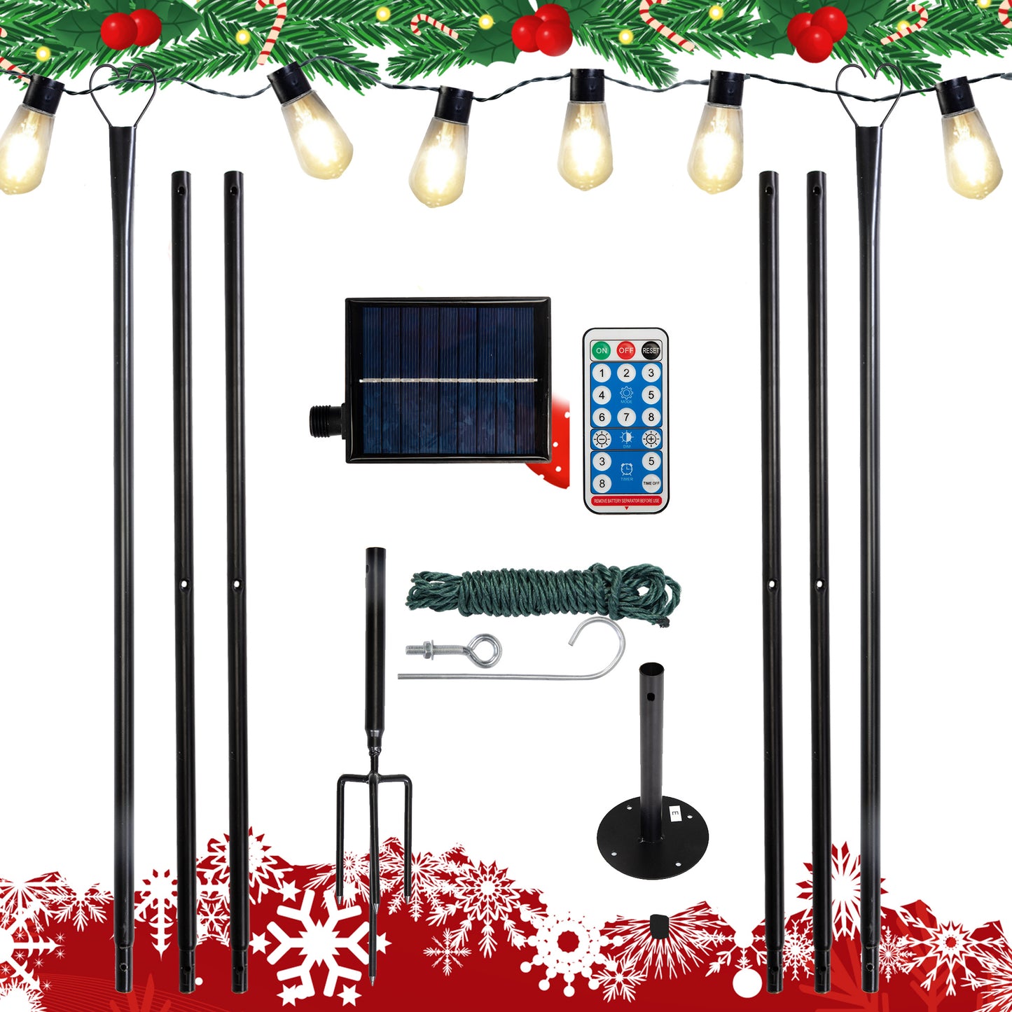 Set of 6 RC String Light Pole - HomeBrainsandBrawn