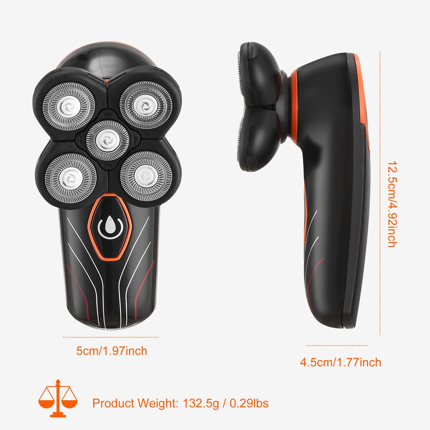 4D Electric Shavers Razor IPX7 Waterproof Wet & Dry - Home Brains And Brawn