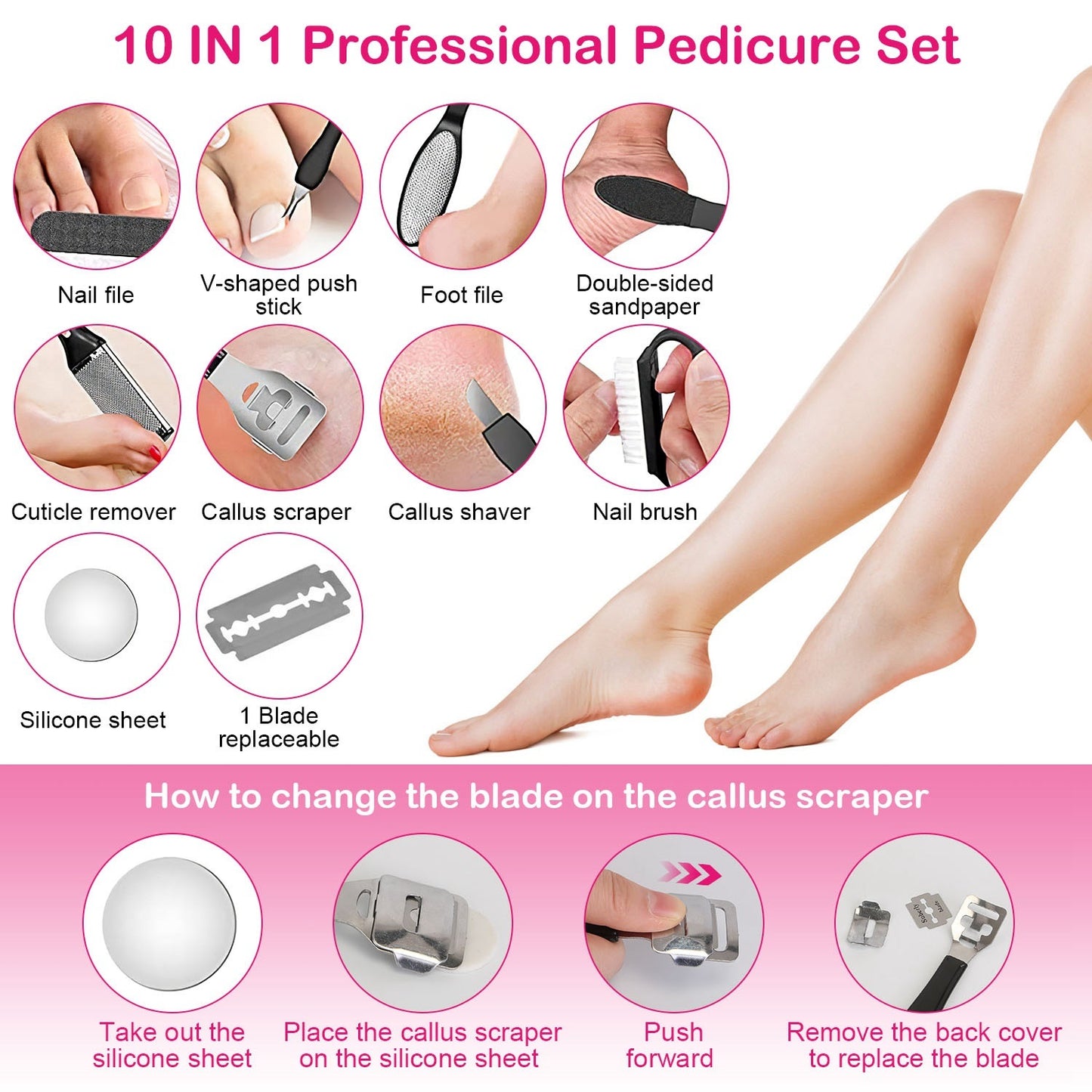 17Pcs Electric Foot Callus Remover with Vacuum Foot Grinder Rechargeable Foot File Dead Skin Pedicure Machine - Home Brains And Brawn