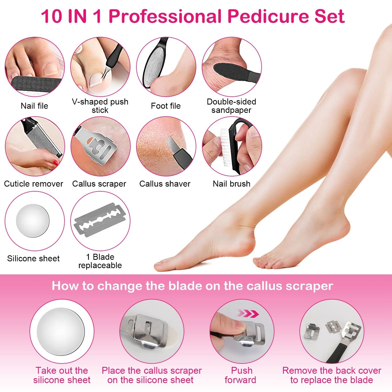 17Pcs Electric Foot Callus Remover with Vacuum Foot Grinder Rechargeable Foot File Dead Skin Pedicure Machine - Home Brains And Brawn