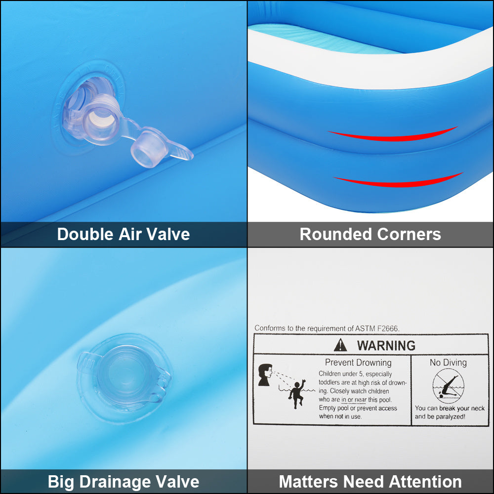 blue PVC cuboid with wall thickness of 0.3mm for inflatable swimming pool - Home Brains And Brawn