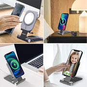 High Quality Wireless Charger Phone Stand Silver Aluminium Alloy Phone Holder