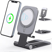 High Quality Wireless Charger Phone Stand Silver Aluminium Alloy Phone Holder