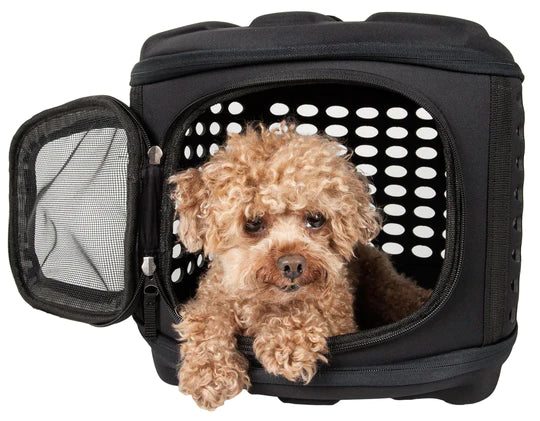 Circular Shelled Perforate Lightweight Collapsible Military Grade Transporter Pet Carrier