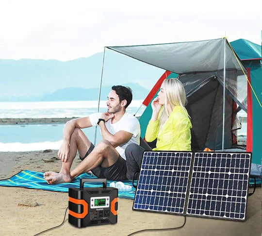 100W 18V Portable Solar Panel, Flashfish Foldable Solar Charger with 5V USB 18V DC Output Compatible with Portable Generator, Smartphones, Tablets and More