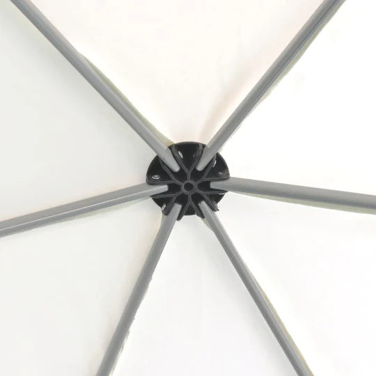 Hexagonal Pop-Up Marquee with 6 Sidewalls Cream White 11.8'x10.2'