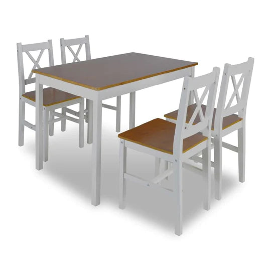 wood  white  table  strong  set  real  plain  pine  kitchen  great  good  glossy  furniture  four  dinning  clean  chairs  budget  affordable  4