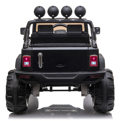 Kid's Electric Ride on Car, 12V Powered Motor, Parental Remote Control, LED Lights, MP3, Seat Belt - Home Brains And Brawn