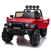 Kid's Electric Ride on Car, 12V Powered Motor, Parental Remote Control, LED Lights, MP3, Seat Belt - Home Brains And Brawn