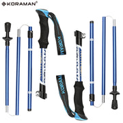 KORAMAN 1pair Collapsible Trekking Poles - Home Brains And Brawn