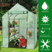 8 shelves Mini Walk In Greenhouse Outdoor Gardening Plant Green House - Home Brains And Brawn