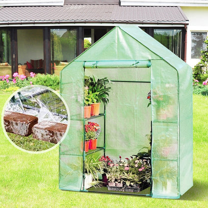Shelves Walk-in Plant Greenhouse - HomeBrainsandBrawn