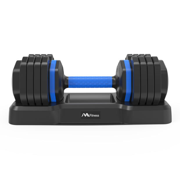 Adjustable Dumbbell - 55lb Single Dumbbell with Anti-Slip Handle - Home Brains And Brawn