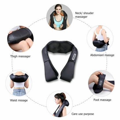 Electric Shoulder & Neck Kneading Massager Massage Cape Body Muscle Pain - Home Brains And Brawn