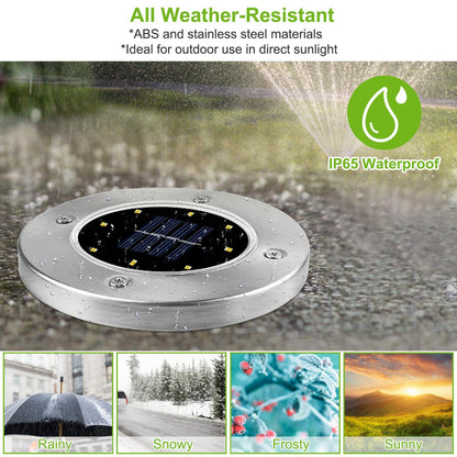 Solar Powered Ground Light Outdoor - Home Brains And Brawn