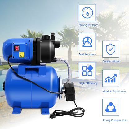 1200 W Garden Water Pump Shallow Well Pressurized Irrigation - Home Brains And Brawn