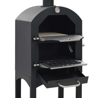 Charcoal Fired Outdoor Pizza Oven with Fireclay Stone - Home Brains And Brawn