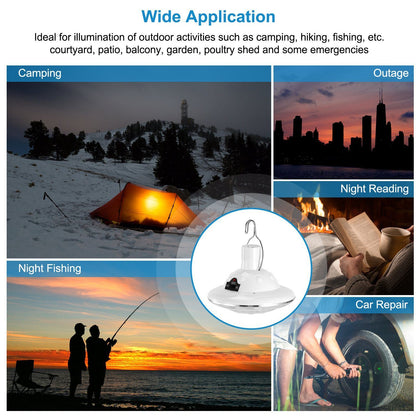 Solar Camping Light Hanging LED Bulb Lamp Portable Lantern Emergency Light - HomeBrainsandBrawn