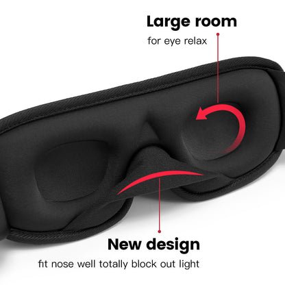 3D Sleeping Mask Block Out Light Soft Padded Sleep Mask For Eyes Slaapmasker Eye Shade Blindfold Sleeping Aid Face Mask Eyepatch - Home Brains And Brawn