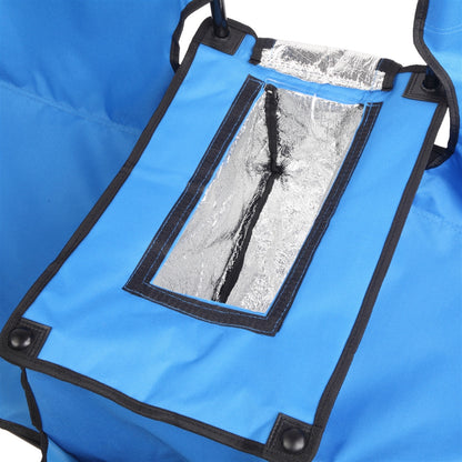 Double Folding Picnic Chairs w/Umbrella Mini Table Beverage Holder Carrying Bag - Home Brains And Brawn