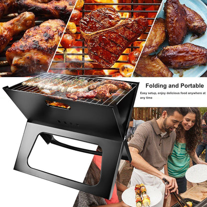 Portable BBQ Barbecue Grill Foldable Charcoal Grill - Home Brains And Brawn