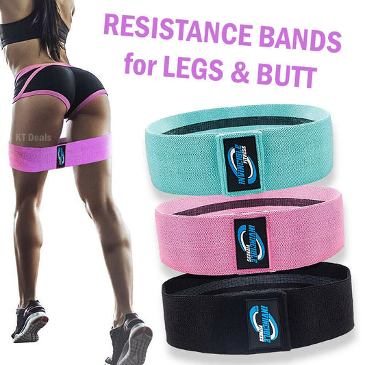 Workout Resistance Bands Loop Set Fitness Yoga Legs & Butt Workout Exercise Band - Home Brains And Brawn