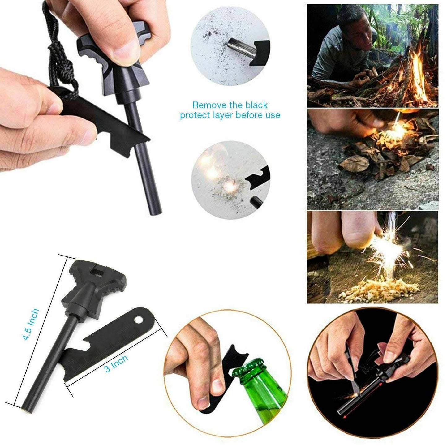 Outdoor Emergency Survival Gear Kit Camping Tactical Tools