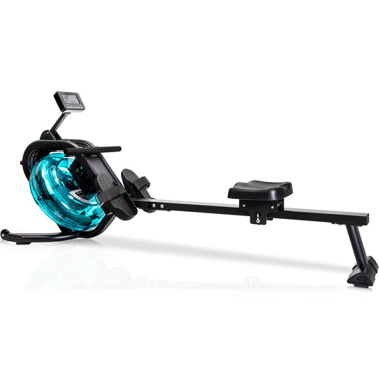 Water Rowing Machine Rower with LCD Monitor - Home Brains And Brawn