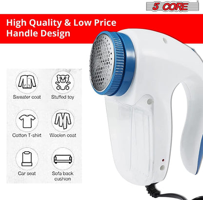 5 Core Lint Remover Fabric Shaver Portable Sweater Diffuser - Home Brains And Brawn