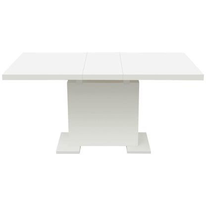Extendable Dining Table High Gloss White - Home Brains And Brawn