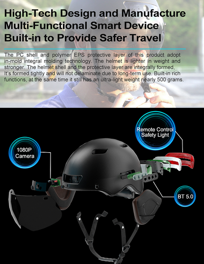 motorcycle helmet Bicycle helmet Bluetooth helmet Smart Bluetooth helmet - Home Brains And Brawn