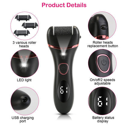 Electric Foot Callus Remover Foot Grinder Rechargeable - Home Brains And Brawn