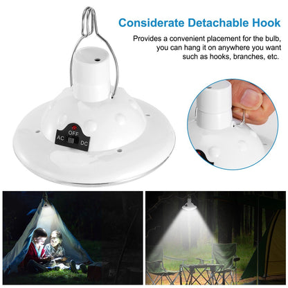 Solar Camping Light Hanging LED Bulb Lamp Portable Lantern Emergency Light - HomeBrainsandBrawn
