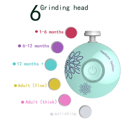 Mini Electric Nail Grinder Baby Children Nail Grinder Portable 6 Heads Baby Nail Clipper Baby Nail Scissor Newborn Nail Grinder Adult Available - Home Brains And Brawn
