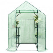 8 shelves Mini Walk In Greenhouse Outdoor Gardening Plant Green House - Home Brains And Brawn