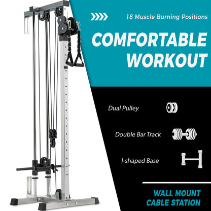 Lat Pulldown Machine Home Gym Fitness Silver - Home Brains And Brawn