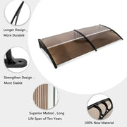 Household Application Door & Window Awnings Brown Board & Black Holder - Home Brains And Brawn