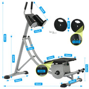 440LBS Deluxe ab machine Folding abdominal crunch coaster - Home Brains And Brawn