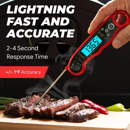 Digital Meat Thermometer with Probe - Waterproof - Home Brains And Brawn