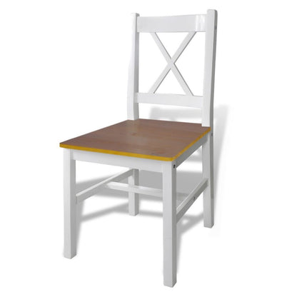 Wooden Table with 4 Wooden Chairs Furniture Set Brown - Home Brains And Brawn