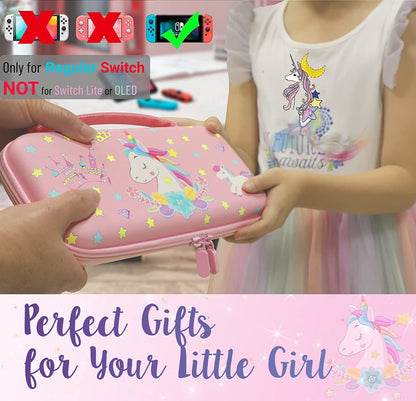 Pink Unicorn Carrying Case Compatible - Home Brains And Brawn
