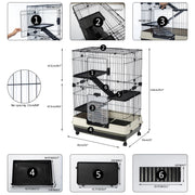 Animal Metal Cage Height Adjustable - Home Brains And Brawn