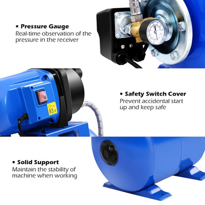 1200 W Garden Water Pump Shallow Well Pressurized Irrigation - Home Brains And Brawn