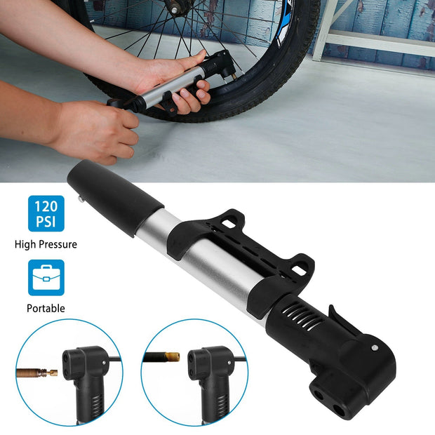 Mini Bike Pump Portable Bicycle Tire Inflator Ball Air Pump - Home Brains And Brawn