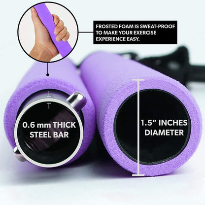 2 Latex Exercise Resistance Band - 2-Section Sticks - Home Brains And Brawn