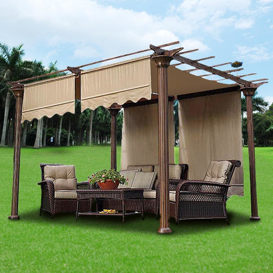 Pergola Canopy Replacement Cover Beige - Home Brains And Brawn
