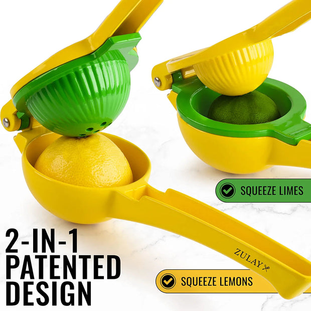 Metal 2-In-1 Lemon Lime Squeezer - Home Brains And Brawn